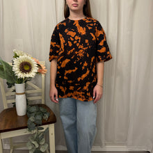 Load image into Gallery viewer, Orange &amp; Black Bleached Tee
