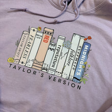 Load image into Gallery viewer, T-Swift Bookshelf Lavender Hoodie
