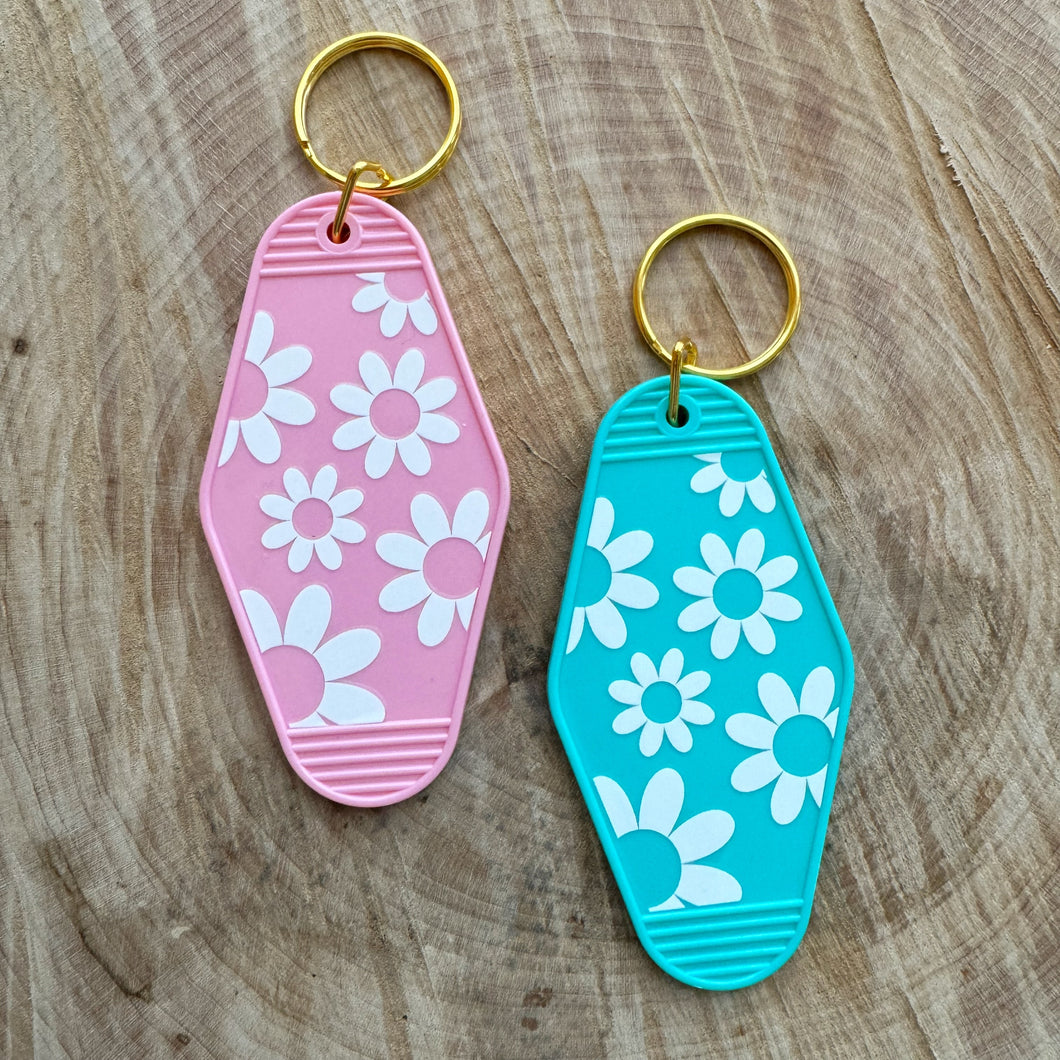 Flower Motel Key Chain