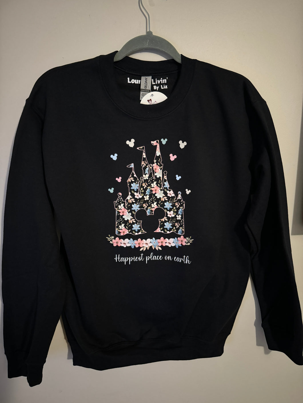 Black Disney Castle Crewneck