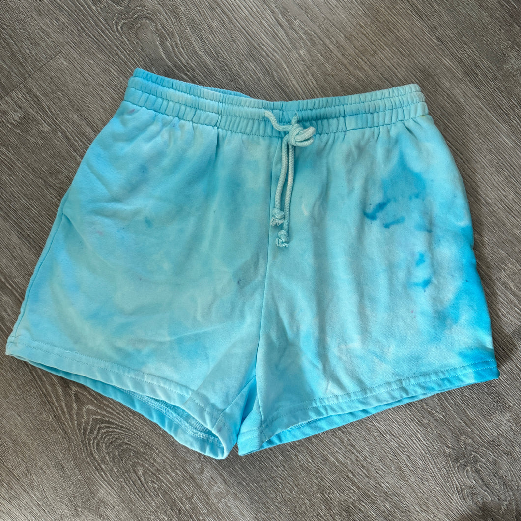 Aqua Blue High Waisted Shorts - Medium