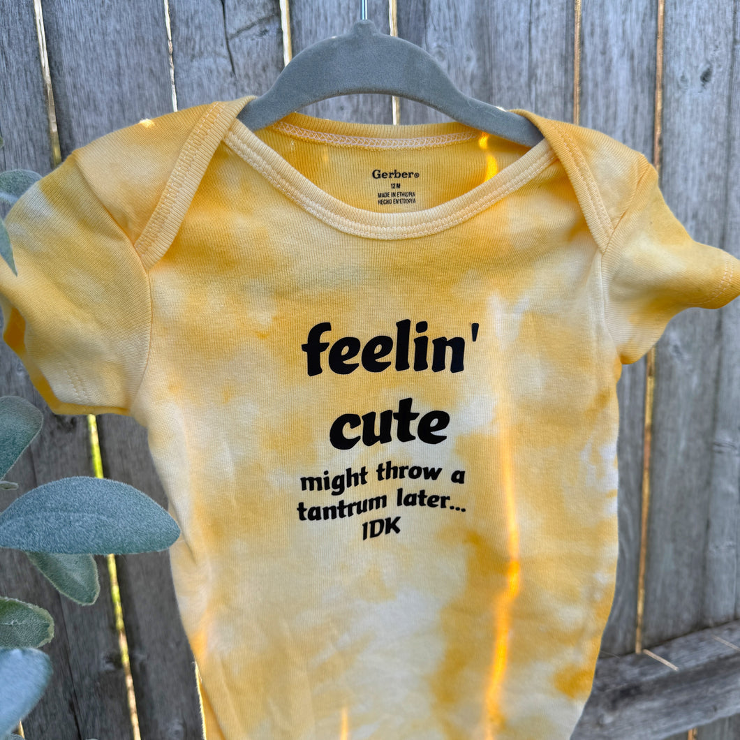 Feelin' Cute Yellow Onesie