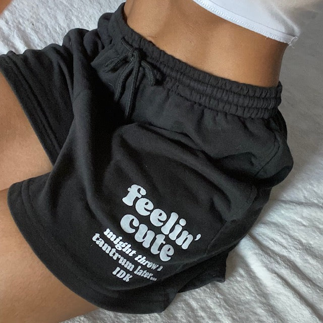 Feelin' Cute Black High Waisted Shorts