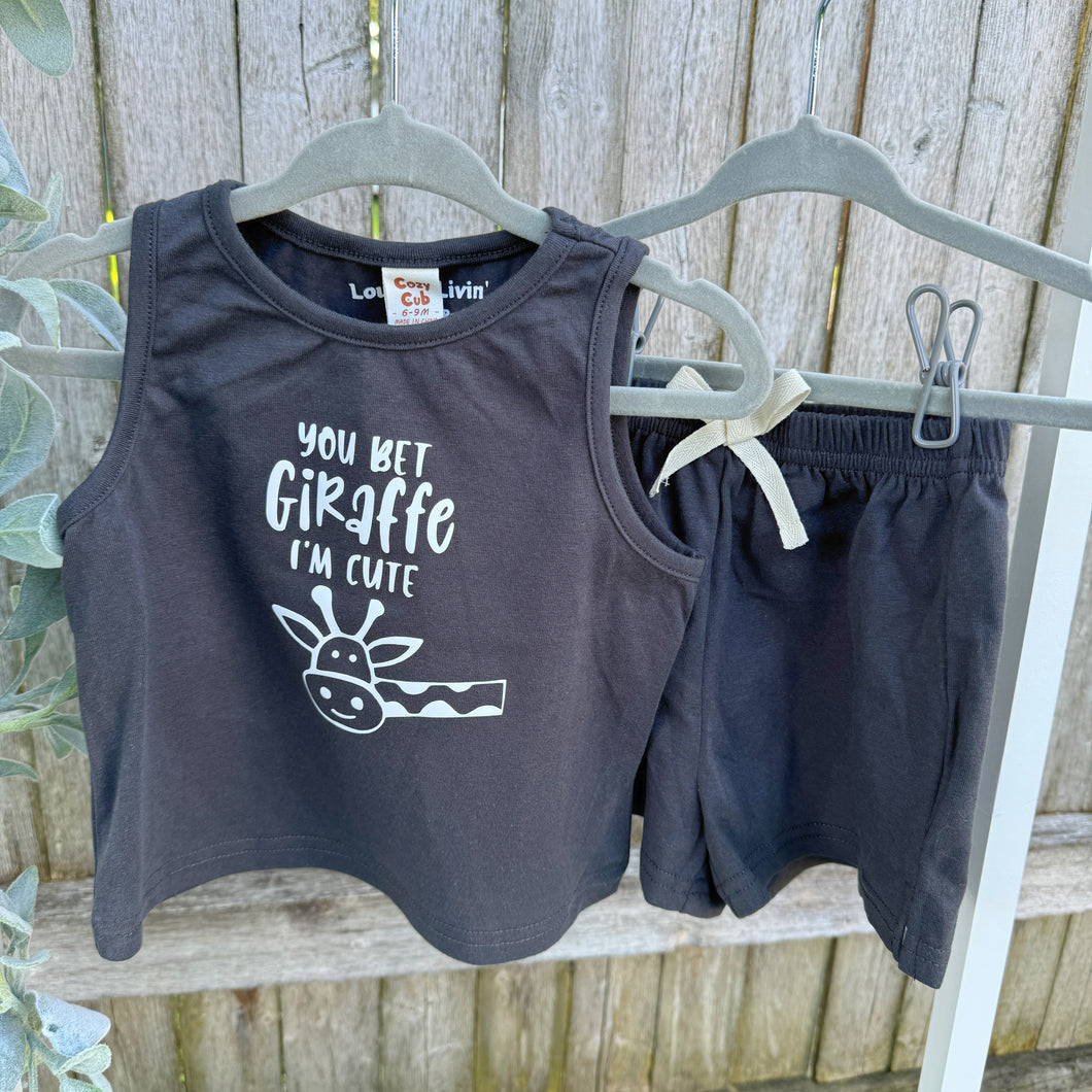 Gray Giraffe Tank Set