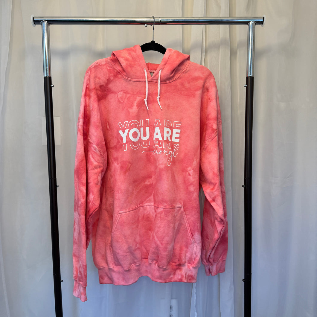 You Are Enough Pink Hoodie - 2XL