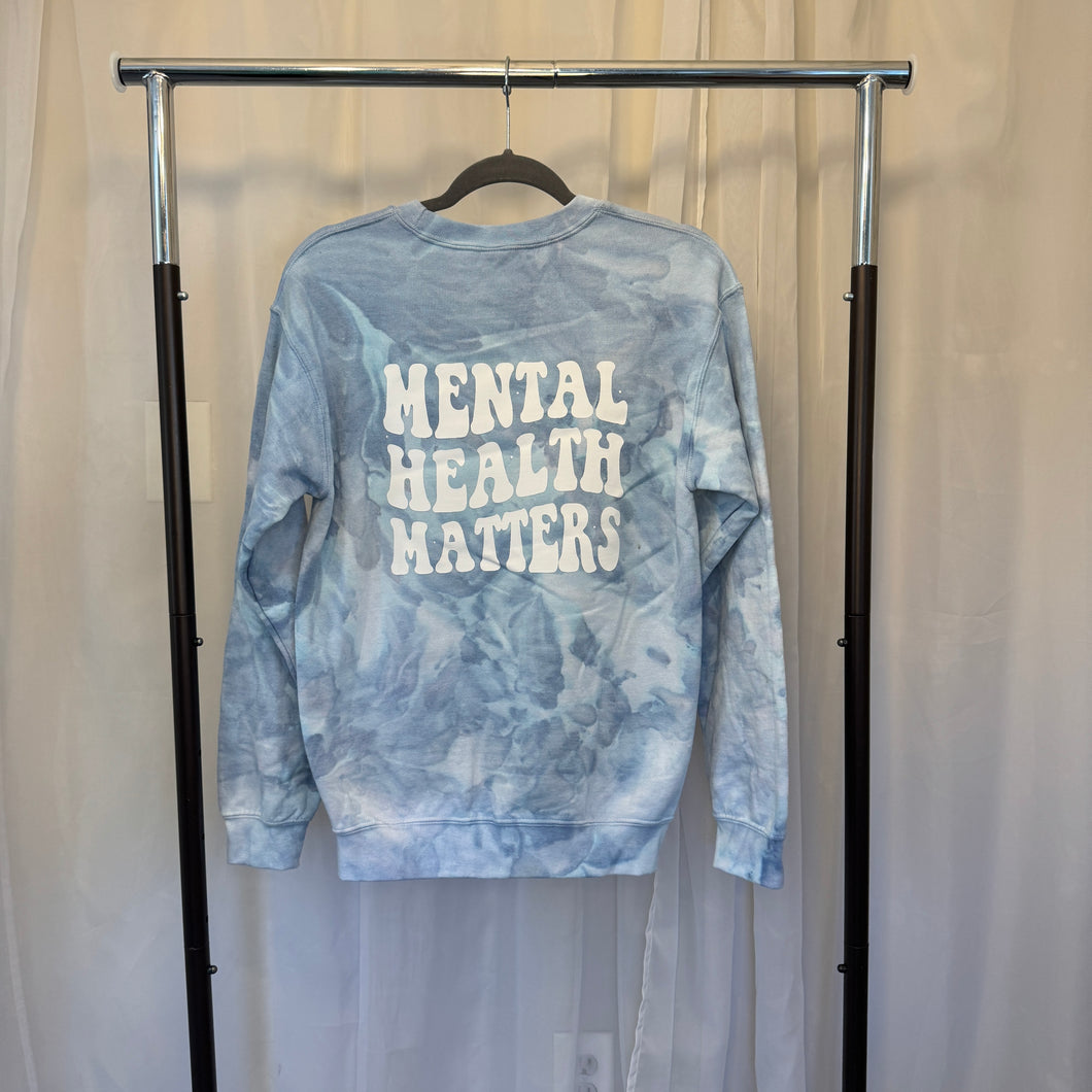 Mental Health Matters Blue Crewneck - Small