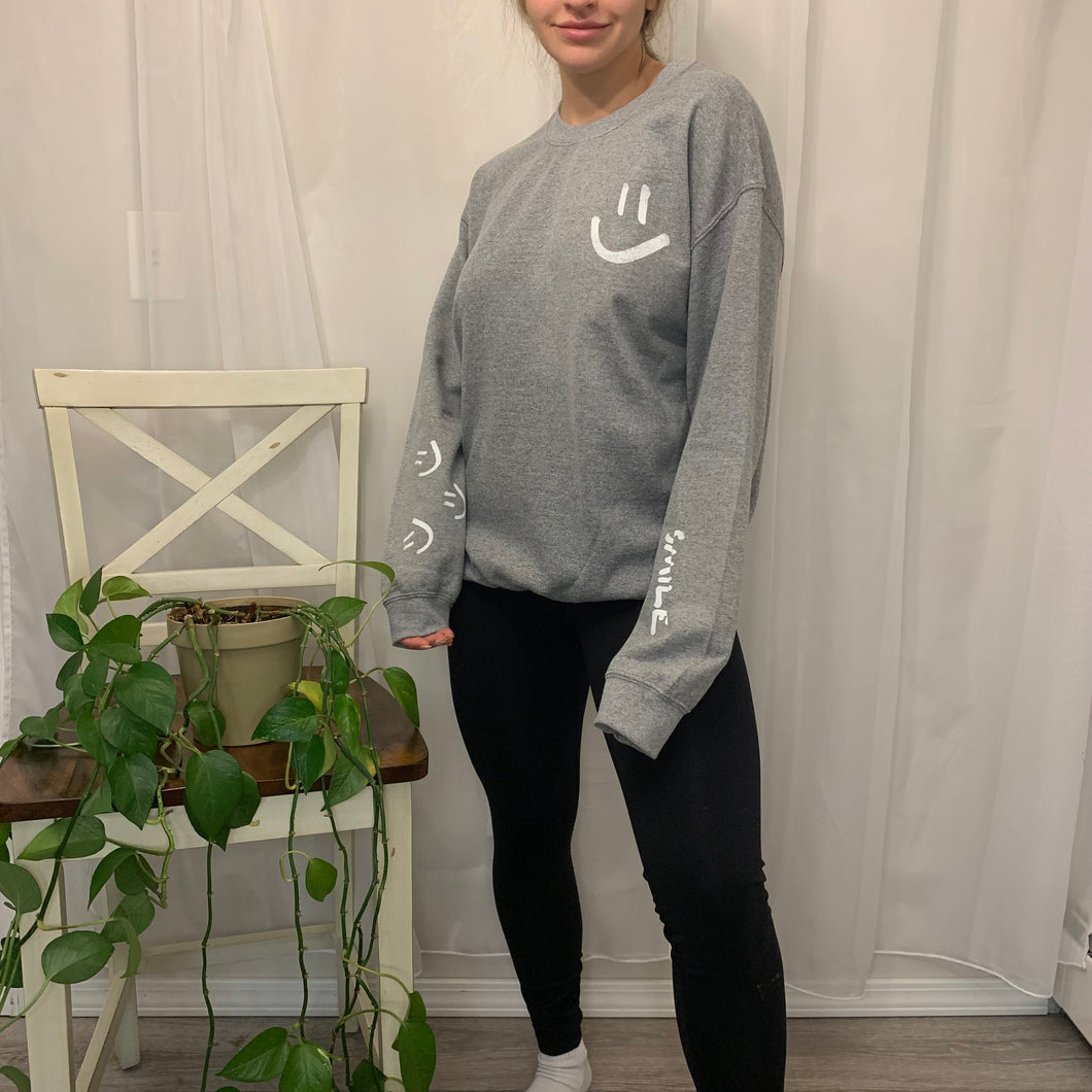 Smile Gray Crewneck